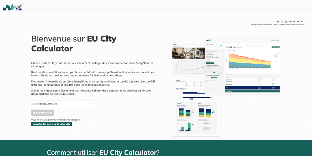 EuCityCalc screenshot